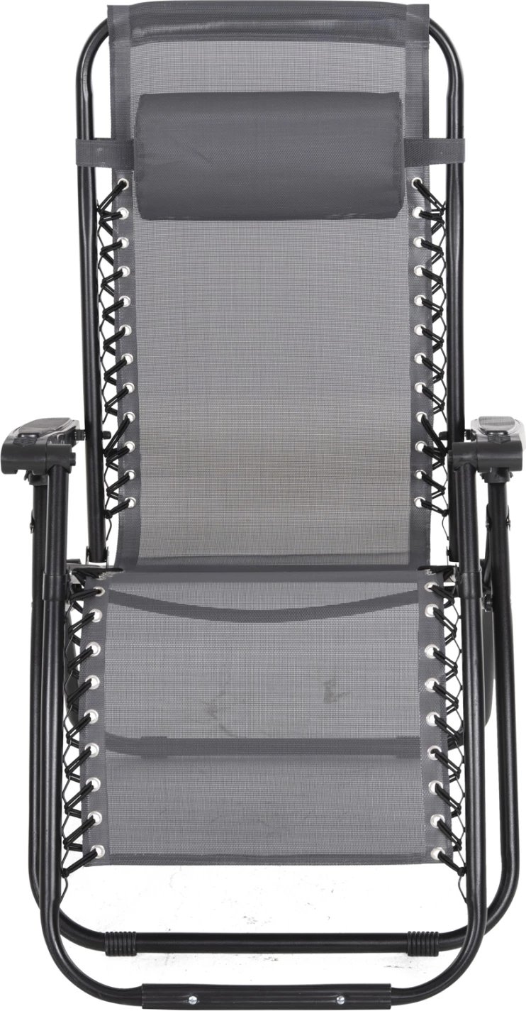 Karrige relaksuese COMPANION, tekstilene gri, metal i zi, 67x145x110cm, set prej 2 copash Karrige relaksuese COMPANION, tekstilene gri, metal i zi, 67x145x110cm, set prej 2 copash