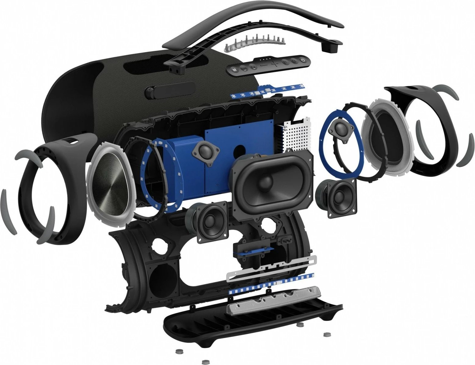 Altoparlant Bluetooth portabël, Sencor Resonex MEGA, 190W (130W me bateri), IPX7, TWS deri 99 njësi, 22500mAh, Bluetooth 5.3, LED, e zezë