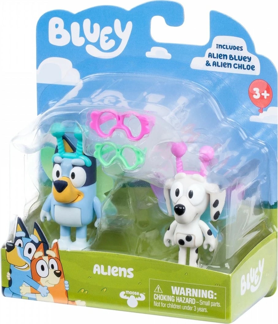 Set figurina Bluey Tm Toys BLU17617 Baby Bluey dhe Chloe, plastikë, 2 copë