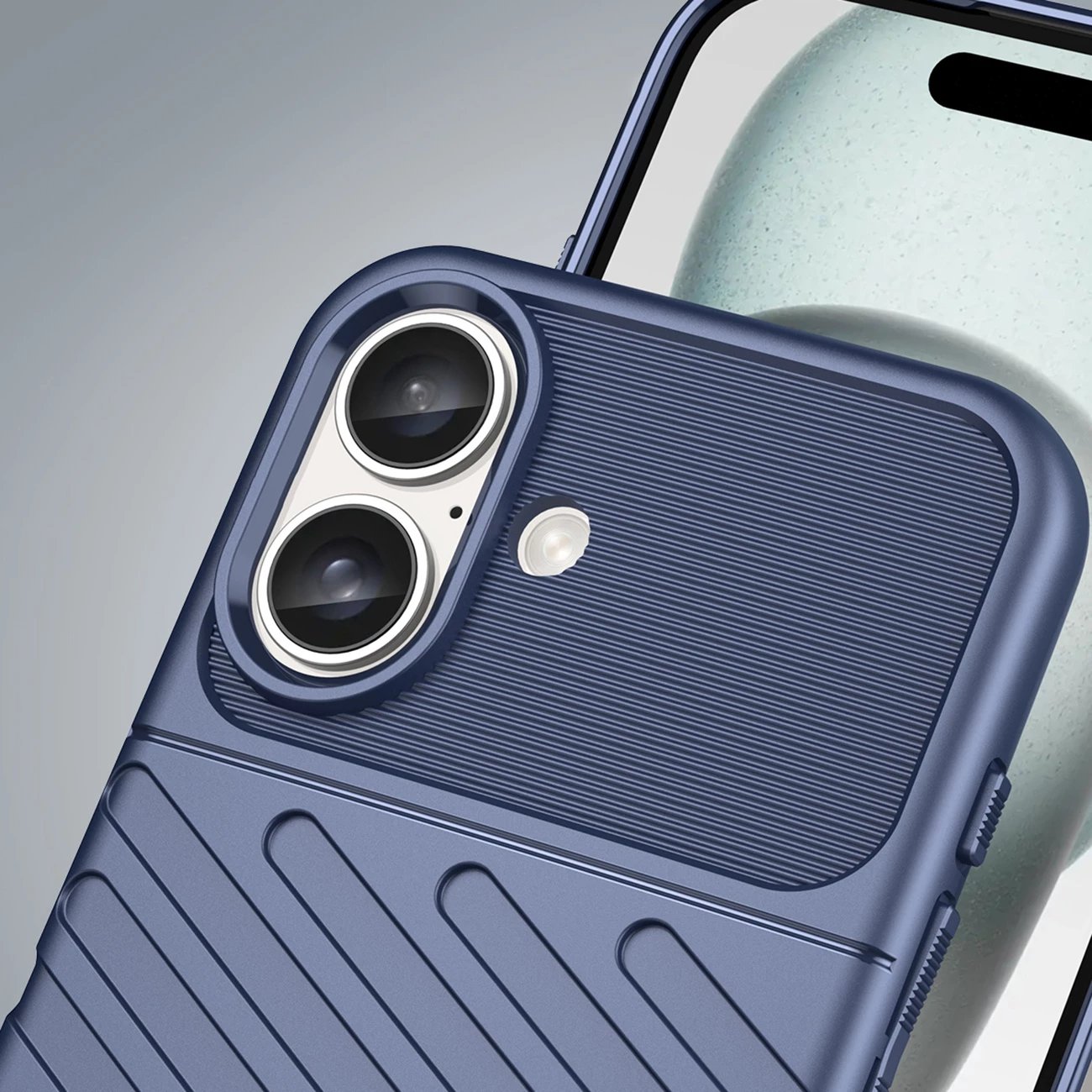 Mbështjellës Hurtel Thunder Case për iPhone 16 Plus, TPU, Blu