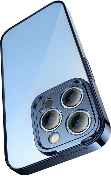 Mbështjellës Baseus Glitter me xham të temperuar për iPhone 14 Pro Max, Blu