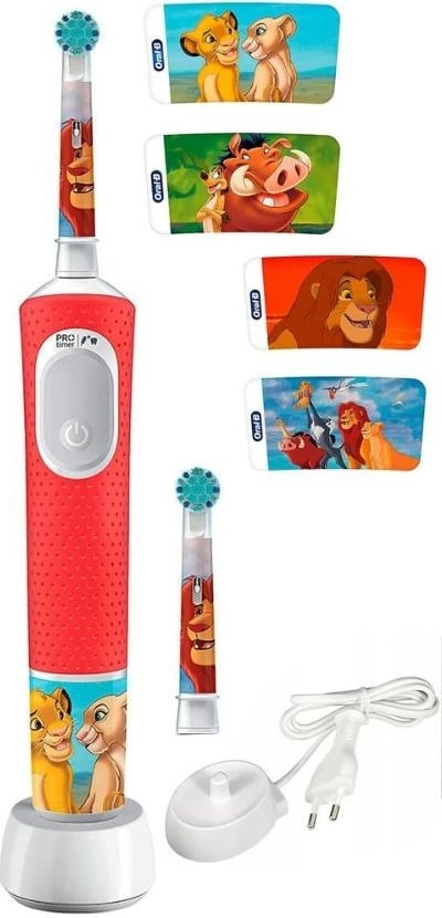Furçë dhëmbësh elektrike Braun Oral-B VITALITY PRO D103 The Lion King, për fëmijë, e kuqe