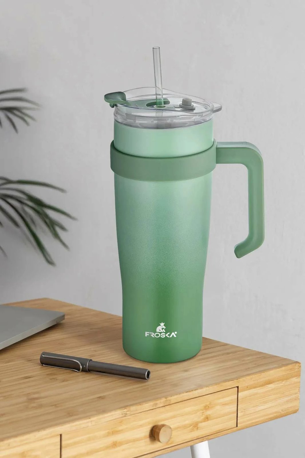 Termus i gjelbër prej çeliku inoksi, Hermia Concept, MCH0011175, 8x27cm