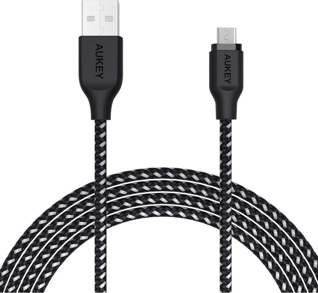 Kabllo USB-A në MicroUSB AUKEY CB-AM2, 2m, 12W, Bardhë