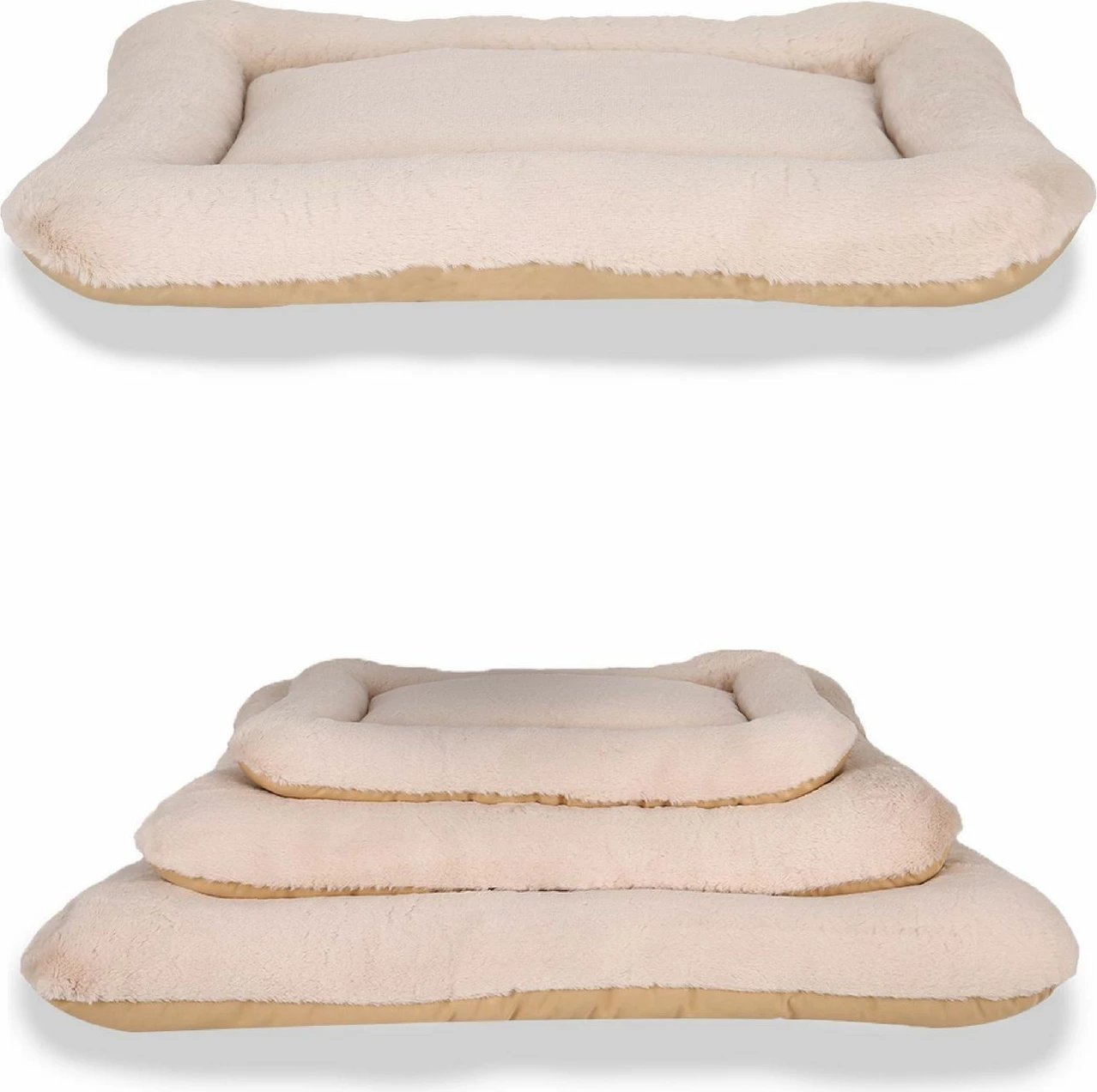 Shtrat për qen Sally, Paws & Whiskers, 95x115 cm, bezhë