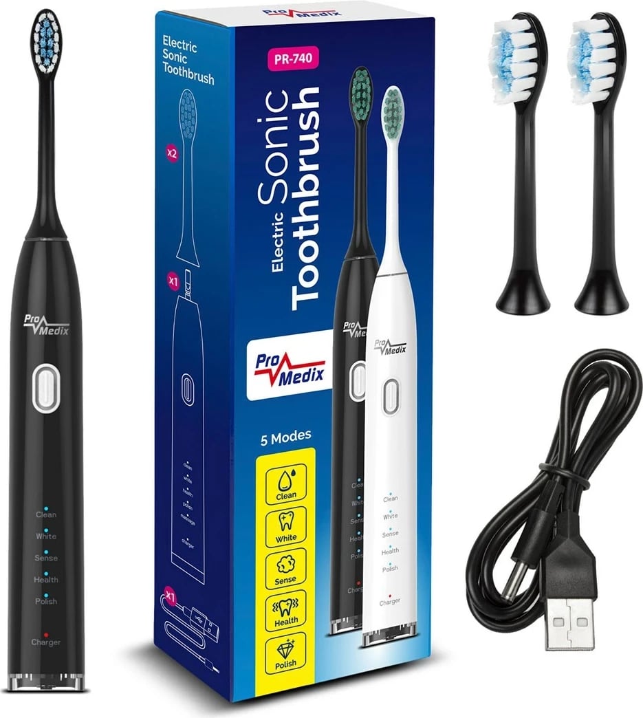 Furçë dhëmbësh elektrike ProMedix PR-740, 5 moda, e zezë