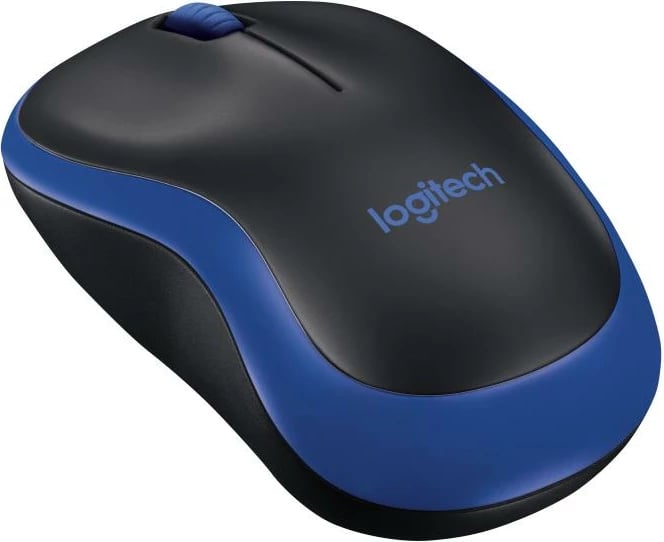 Maus wireless Logitech M185 (910-002236) USB, blu e zezë