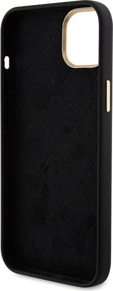 Mbështjellës Guess Silicone Logo Strass 4G për iPhone 15 Plus / 14 Plus 6.7", Zi