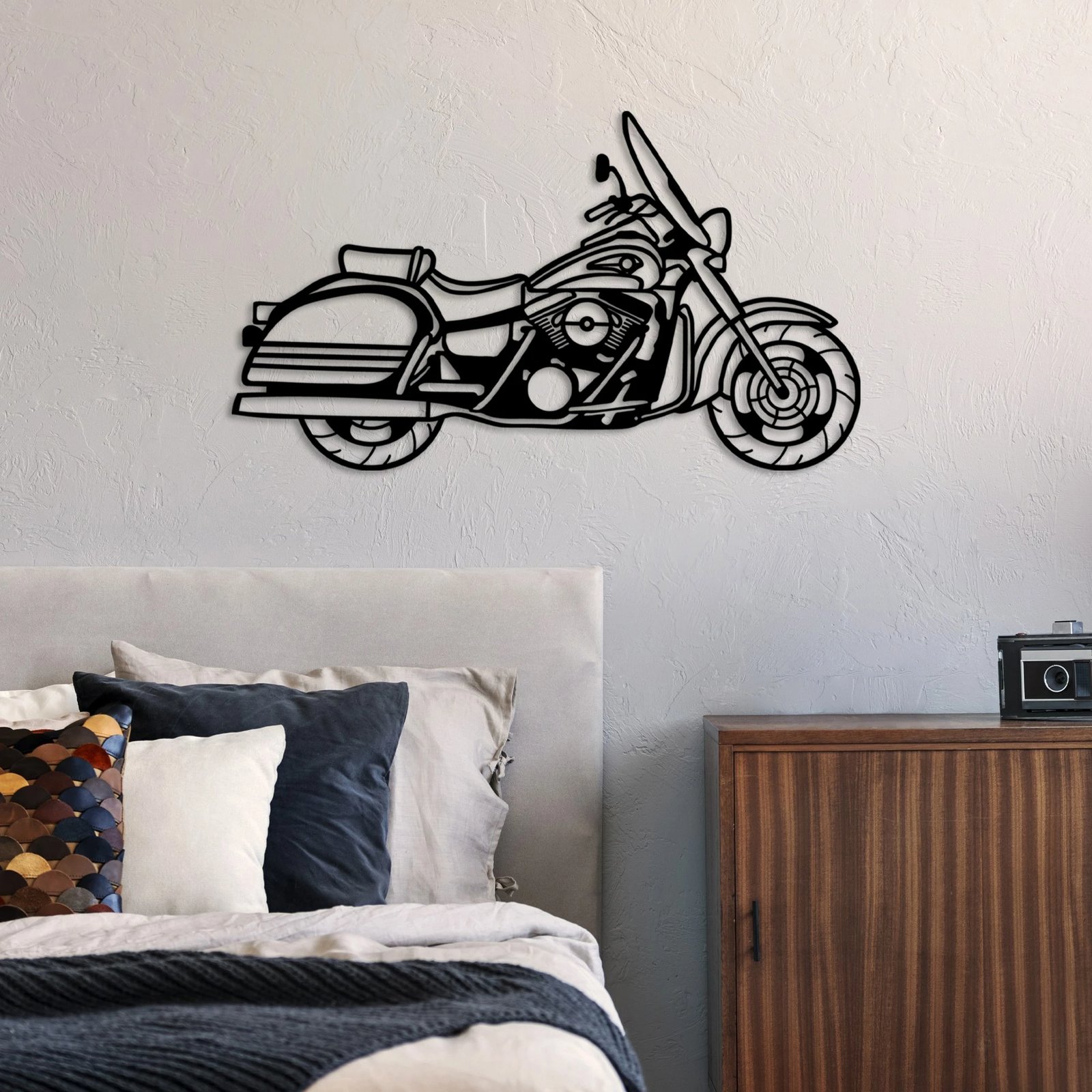 Aksesor dekorativ për mur, metal, motorçikletë, Wallity