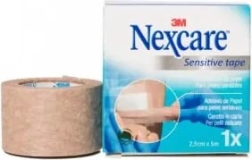 Letër ngjitëse për lëkurë 3M Nexcare Sensitive Tape 5m x 2.5cm