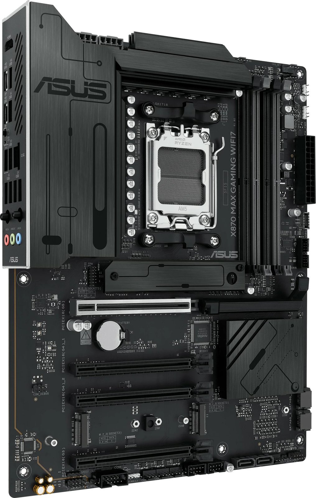 Pllakë amë ASUS X870 MAX GAMING WIFI7, Socket AM5, DDR5, ATX, Wi-Fi 7, e zezë