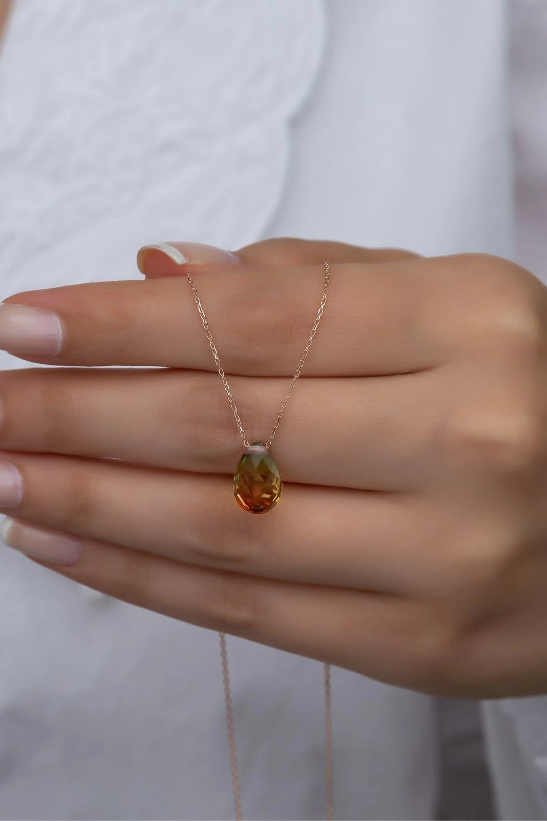 Qafore argjendi Jumeon, NRZ99311, ngjyrë rozë e artë dhe portokalli