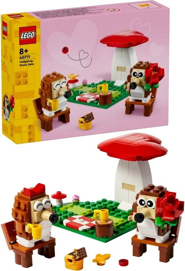 Set LEGO Picnic of Hedgehogs 40711, 166 pjesë, plastikë, për fëmijë, shumëngjyrësh