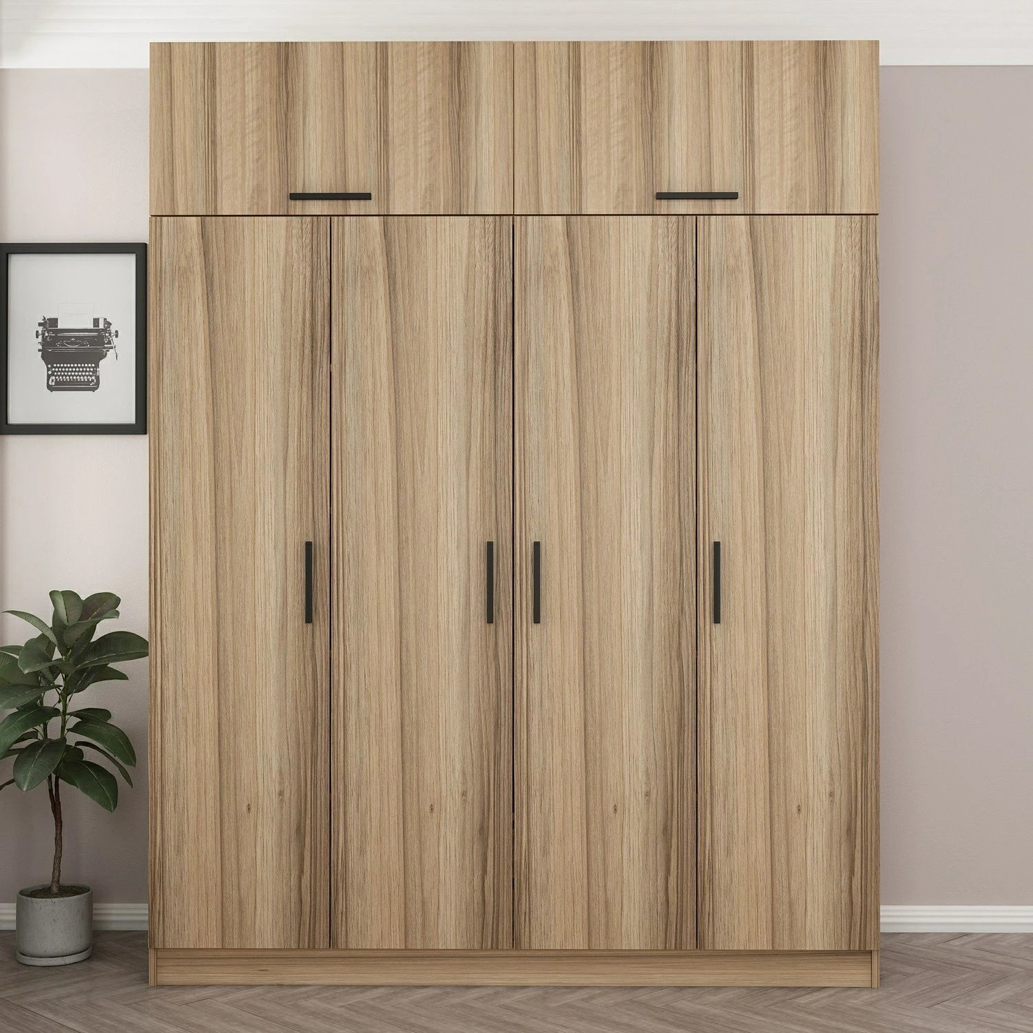 Dollap rrobash Skye Decor, ngjyrë dore, 7708