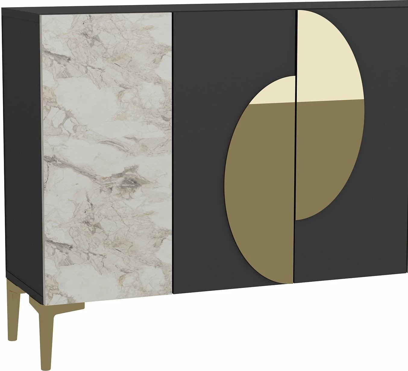 Konsol Skye Decor, Afra KM120, antracit, mermer Ephesus, ari