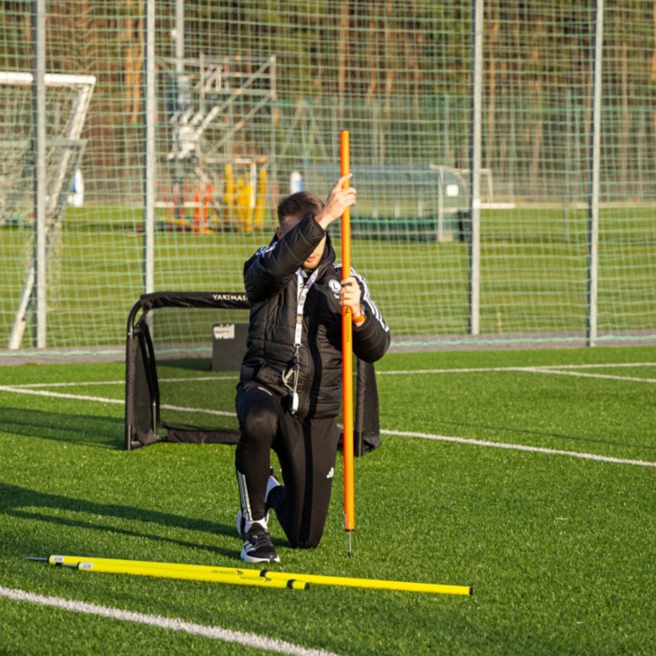 Shtyllë trajnimi Yakima Sport për futboll, portokalli