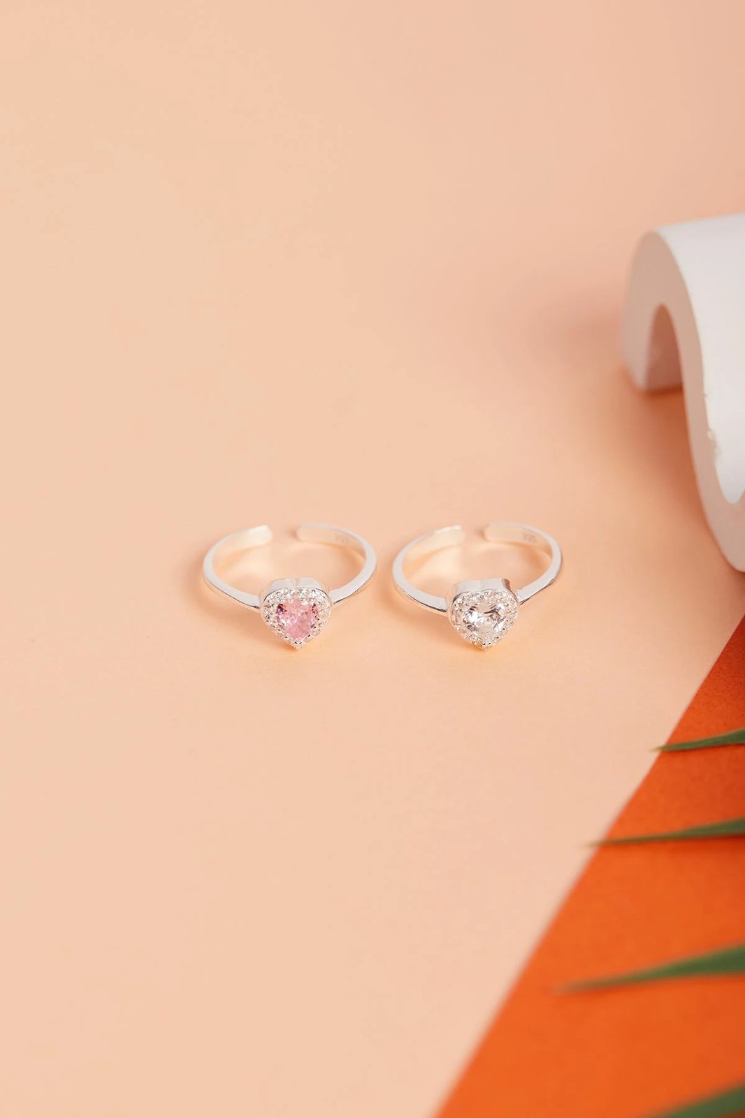 Unazë argjendi, ngjyrë rozë, Elika Silver, ELKAB92277Pembe