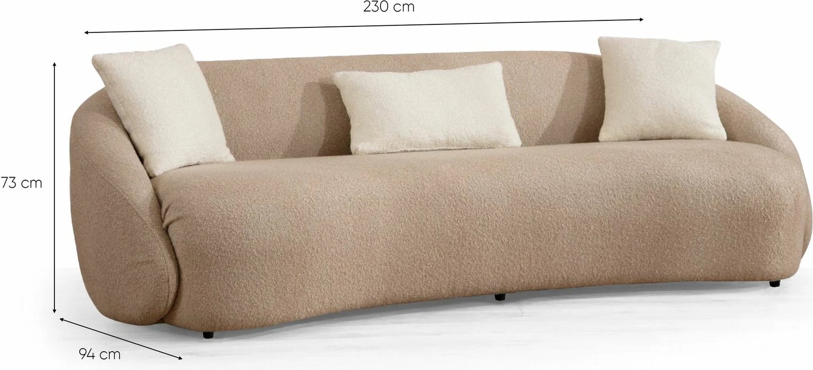 Divan treshe Napoli, ngjyrë kapuçino