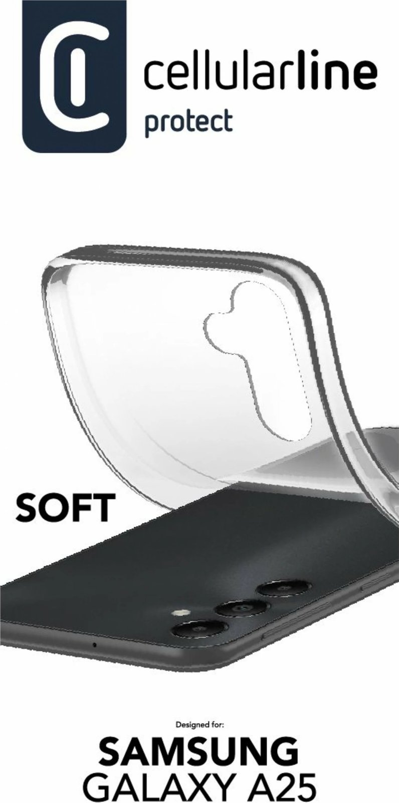 Mbështjellës Cellular Line për Samsung A25 5G, transparent