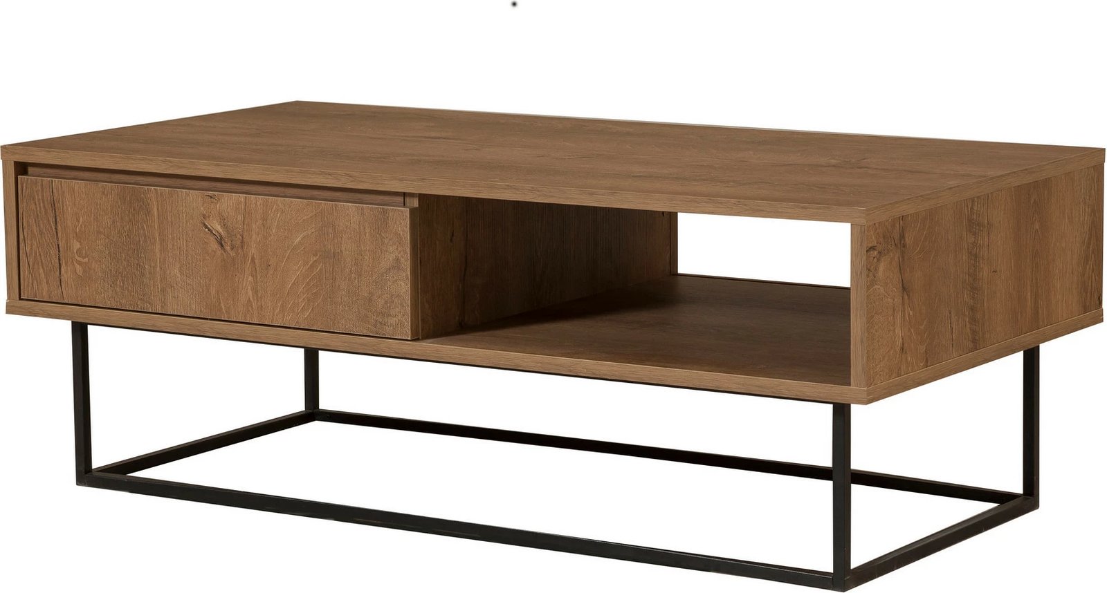 Tavolinë kafeje dy nivele, ngjyrë arre dhe e zezë, Hanah Home Dale