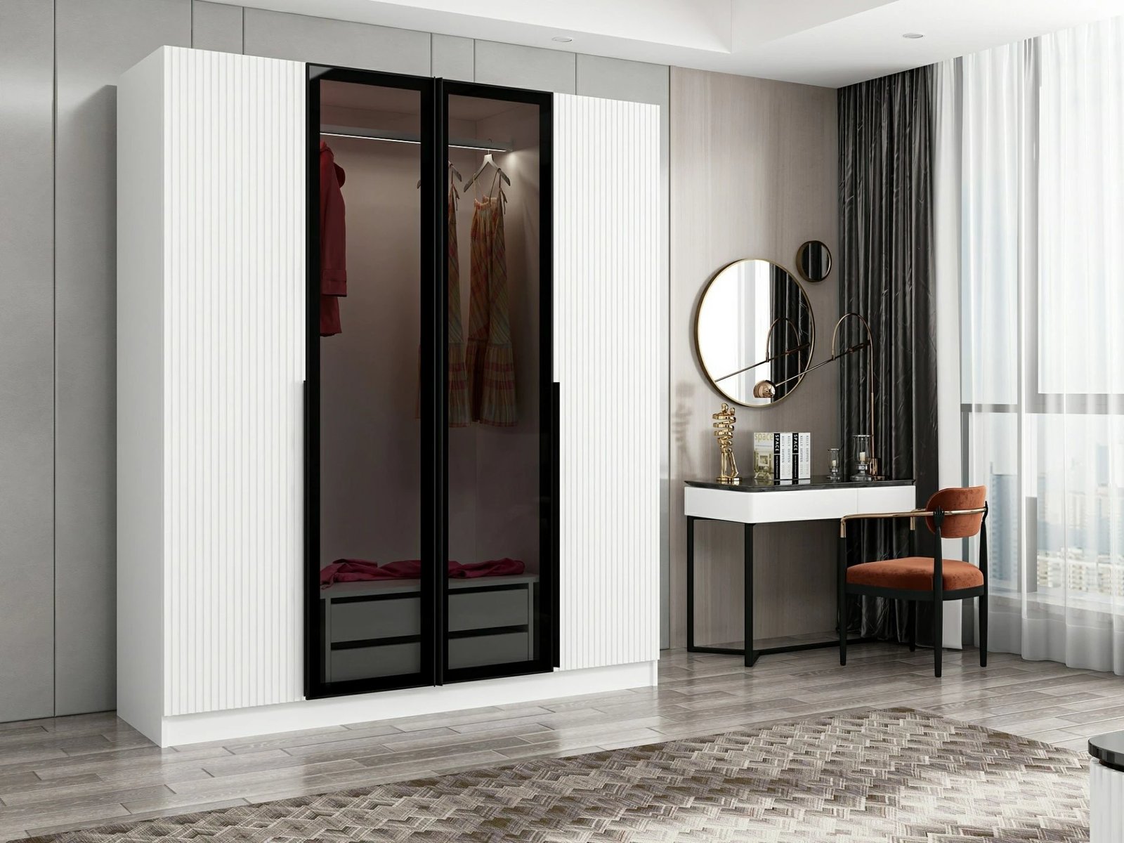 Dollap garderobe Skye Decor, Kale Plus, fume, 180x210x52cm