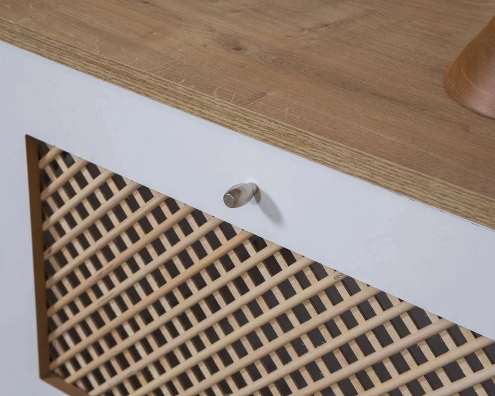 Komodë TV Skye Decor, ngjyrë patë-bardhë, lis