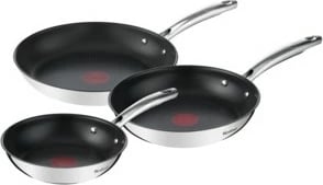 Tigan Tefal Duetto+ G732S3, çelik inox, 3 copë, ngjyrë e zezë