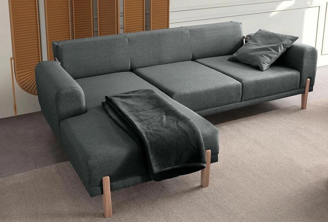 Kënd-sofë krevati Atelier del Sofa, mocha relax majtas, anthracite