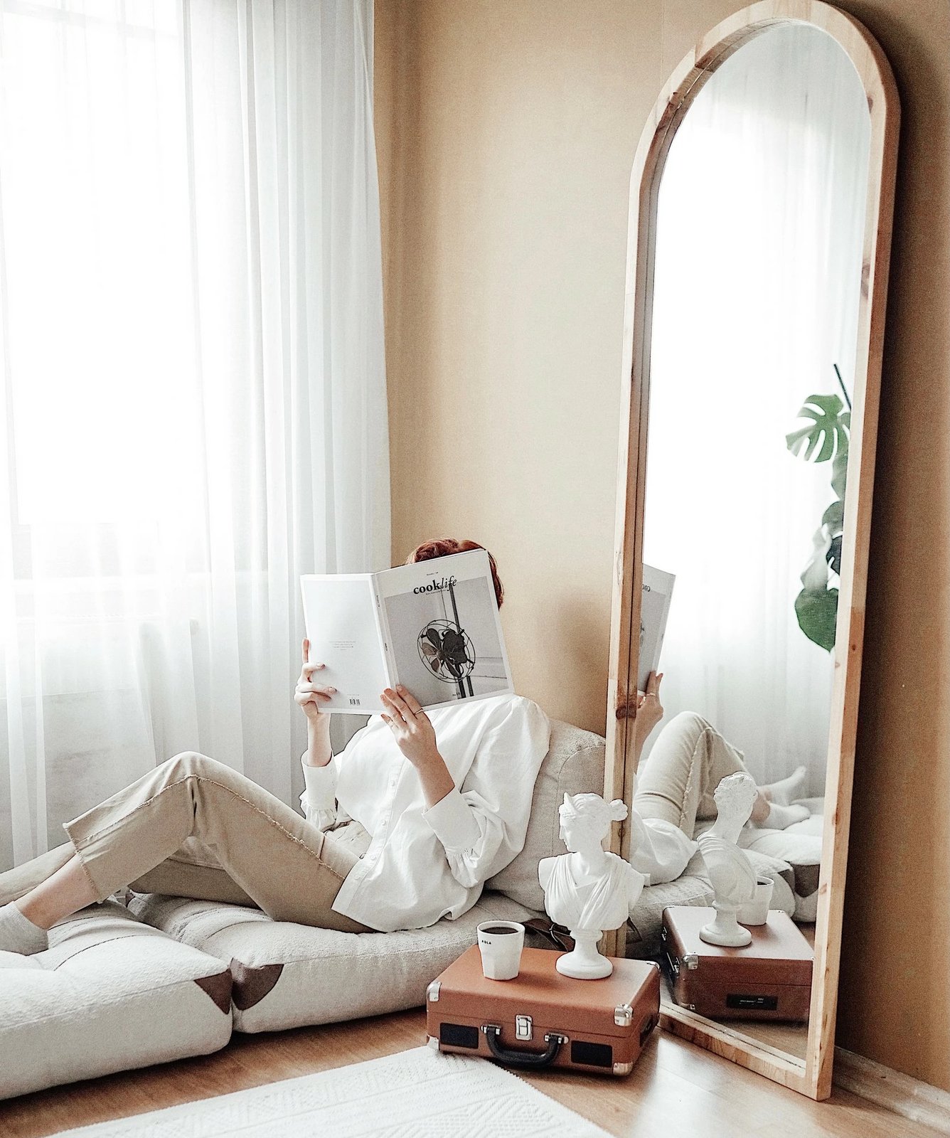 Krevati-kolltuk një vendësh, Atelier del Sofa, Teddy Fold, krem