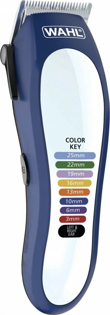 Makinë rroje flokësh Wahl Color Pro Lithium 79600-3716, Blu e bardhë, set aksesorësh