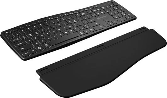 Tastierë pa tela Natec Porifera NKL-1995, Bluetooth + 2.4GHz, me ndriçim, e zezë