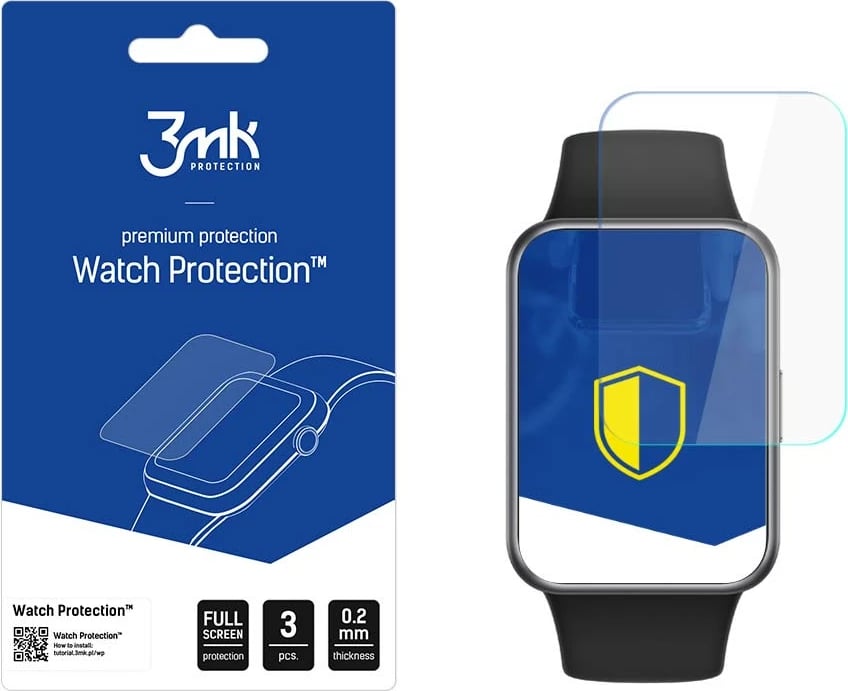 Mbrojtës ekrani për smartwatch 3mk Protection Watch Protection ARC+ për Huawei Watch Fit 2, set 3 copë