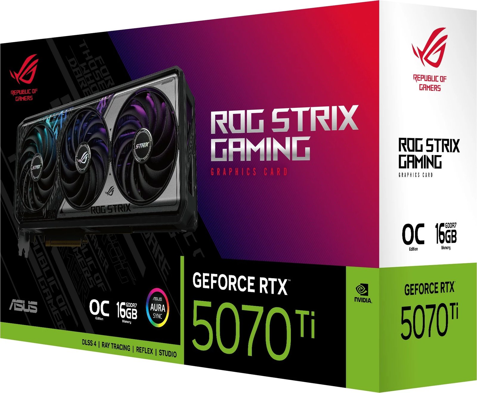 Kartelë grafike ASUS ROG STRIX RTX5070 Ti 16GB, multingjyrëshe