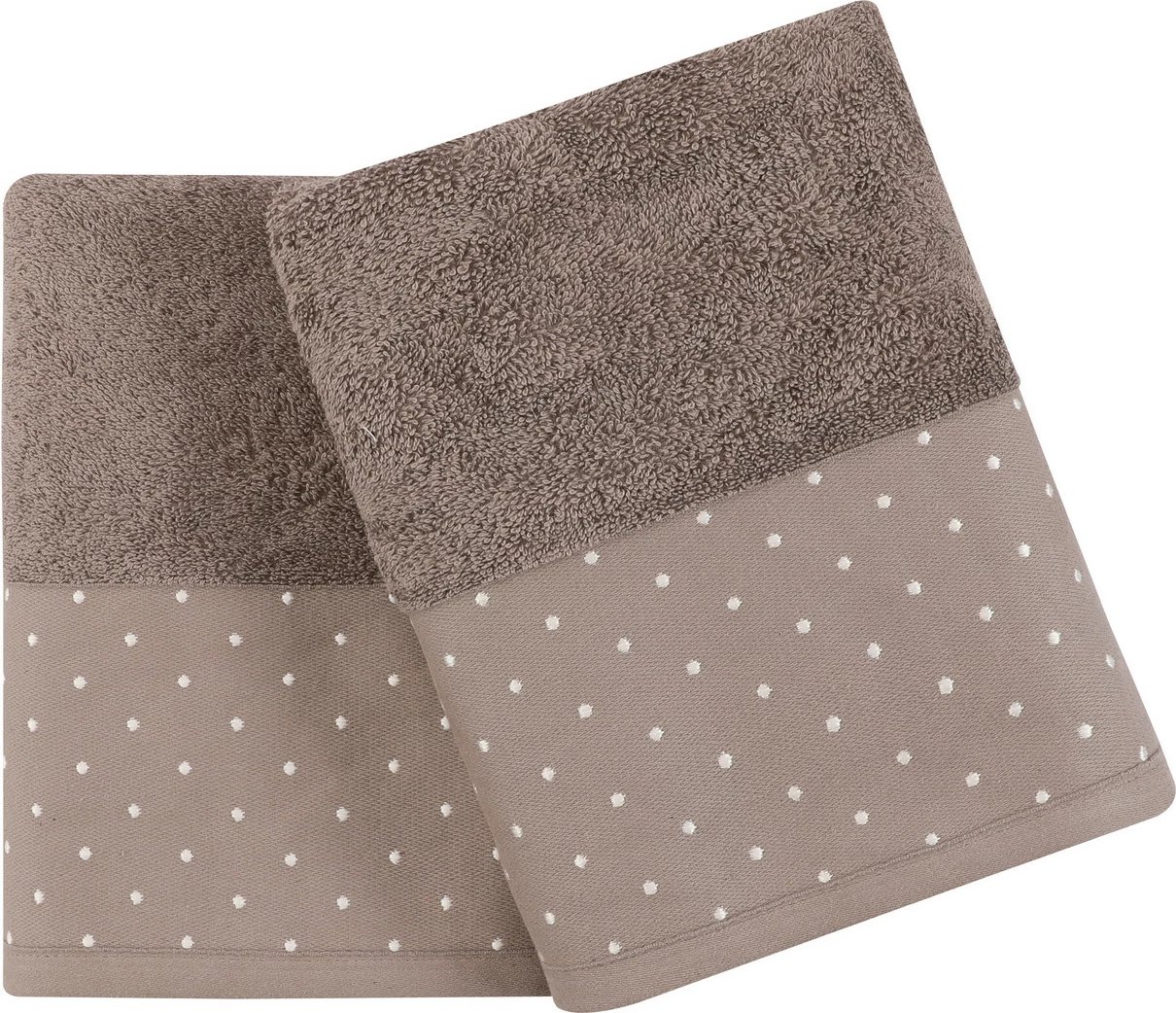 Set peshqirësh për duar (2 copë), Mijölnir, Pitircik, ngjyrë kafe-bardhë