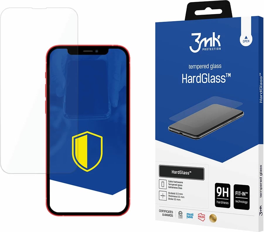 Xham i temperuar 3mk HardGlass për iPhone 13 Pro, Transparent