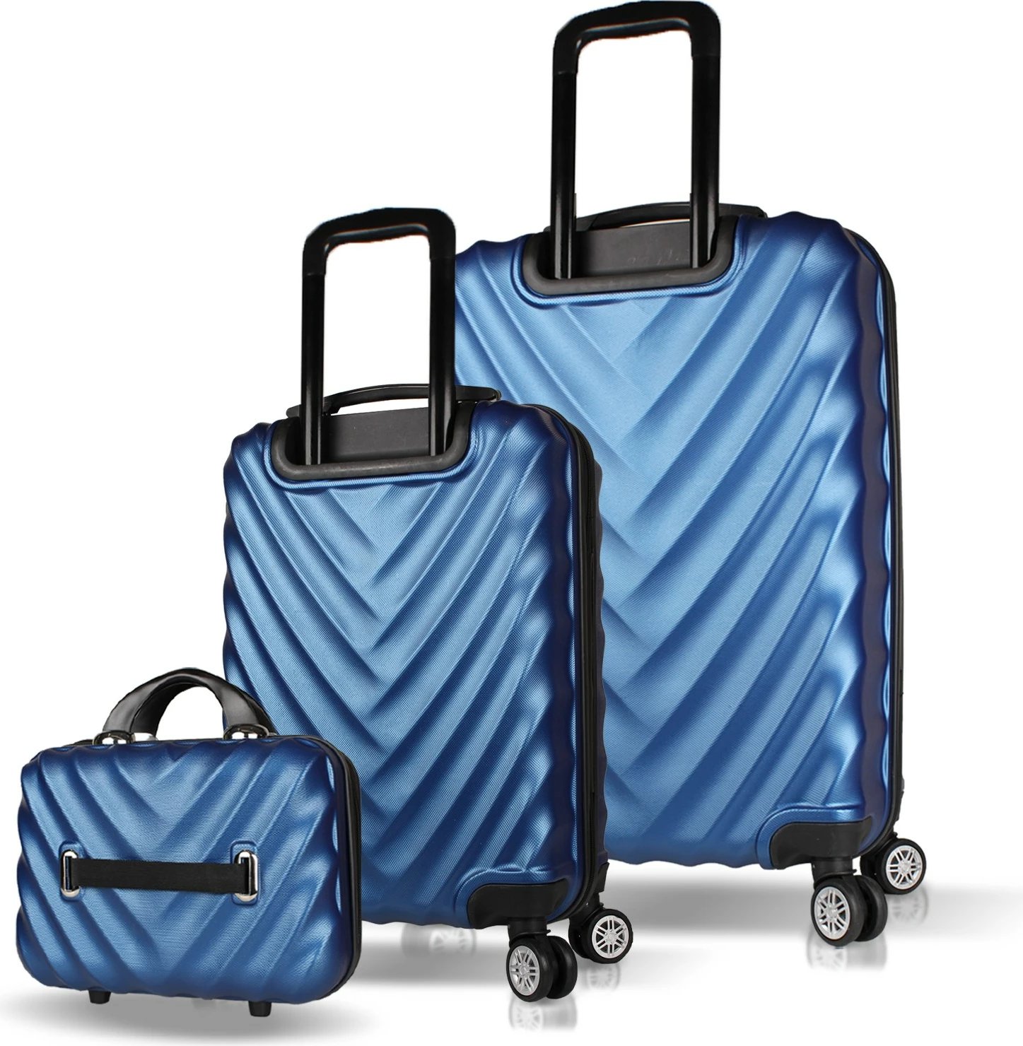 Set valixhesh (3 copë), ngjyrë kaltër e errët, Zoozie Bags, 7538