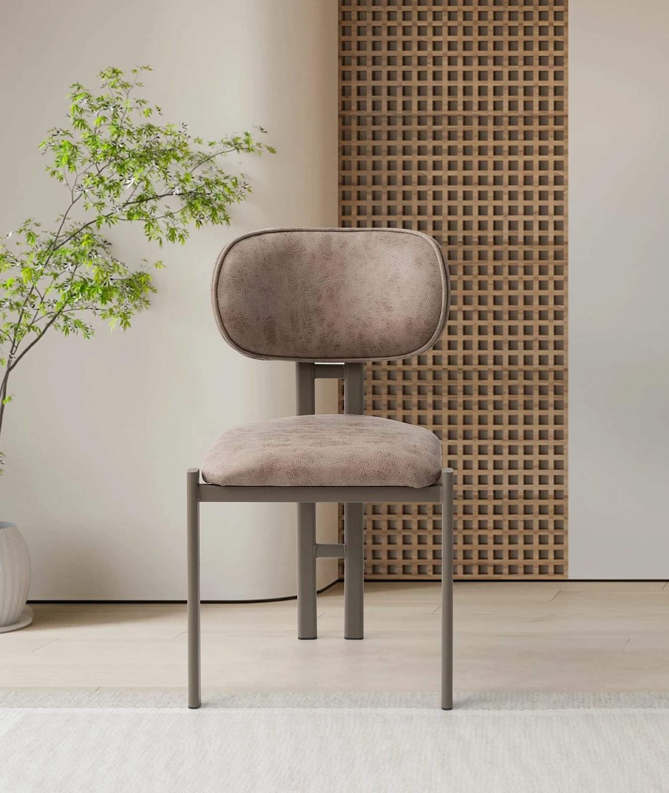 Set karrigesh (2 copë), Skye Decor, ngjyrë mink dhe kapuçino, Muriz - 4966