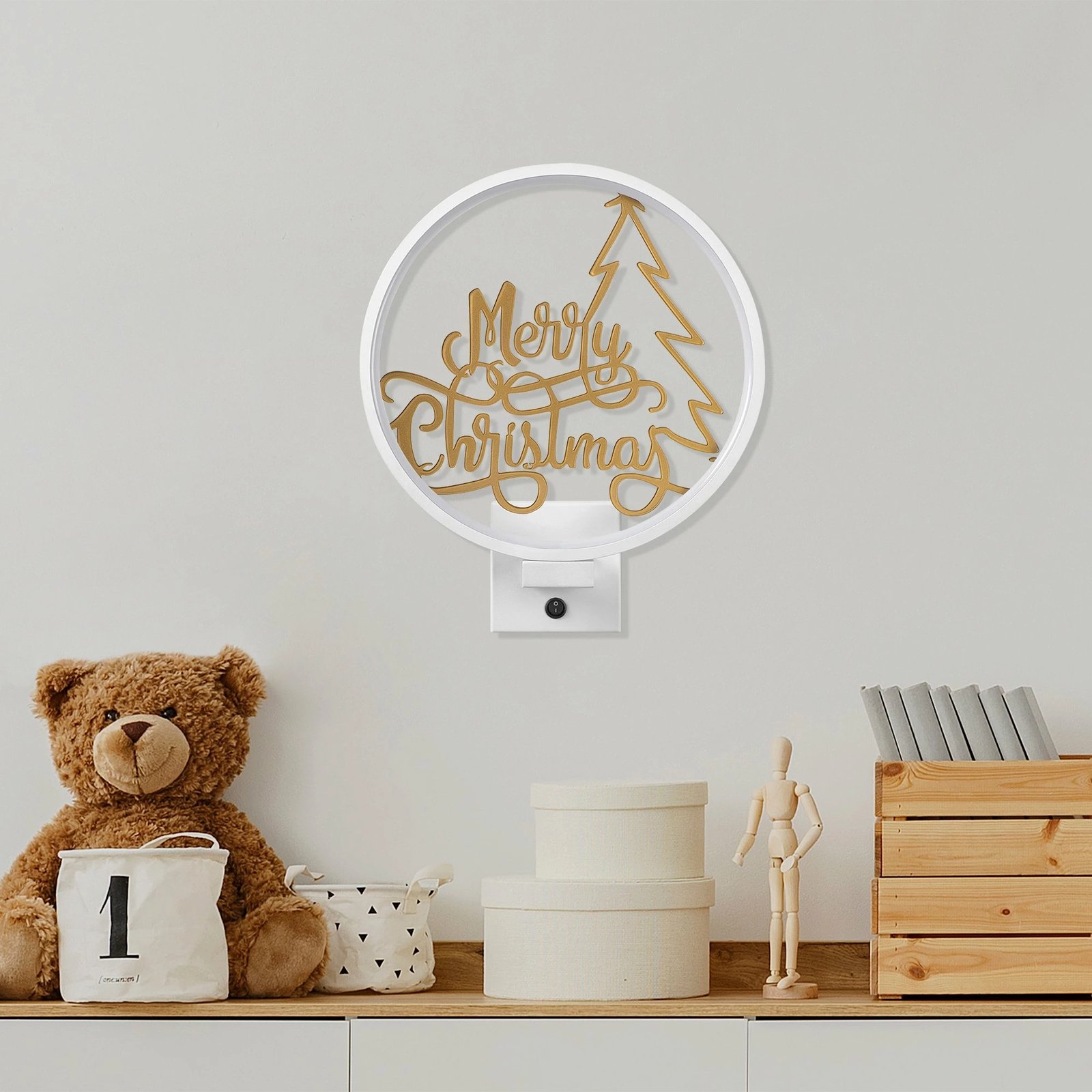 Llambë muri Opviq, XMAS26, e bardhë dhe e artë