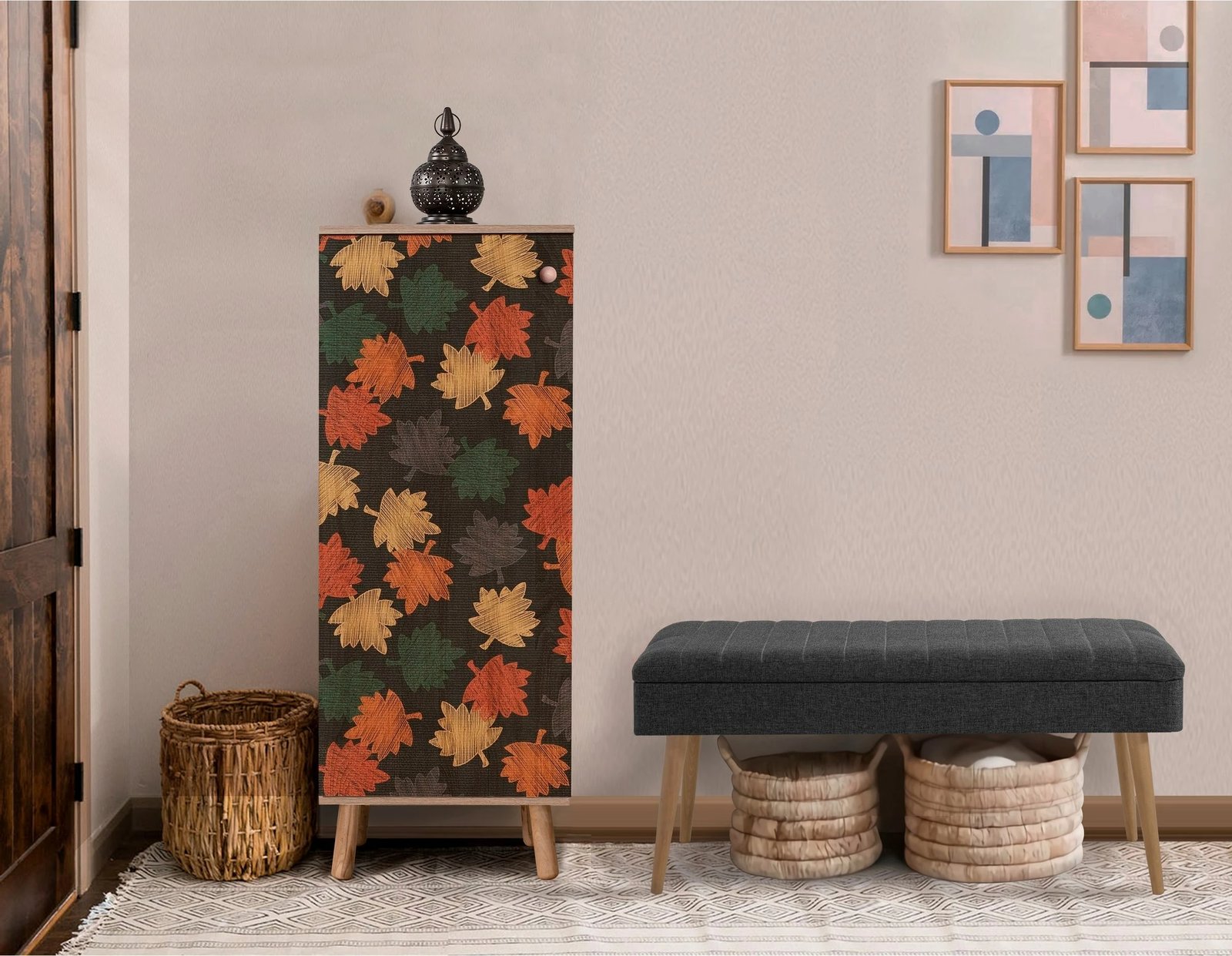 Set mobiljesh për korridor Skye Decor, ngjyrë sonomo dhe antracit, 927 - 1053