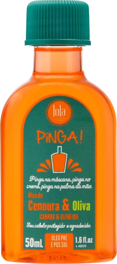 Vaj për flokë Lola Cosmetics Pinga! Carrot & Olive Oil Nourishing Hair Oil për femra, 50ml