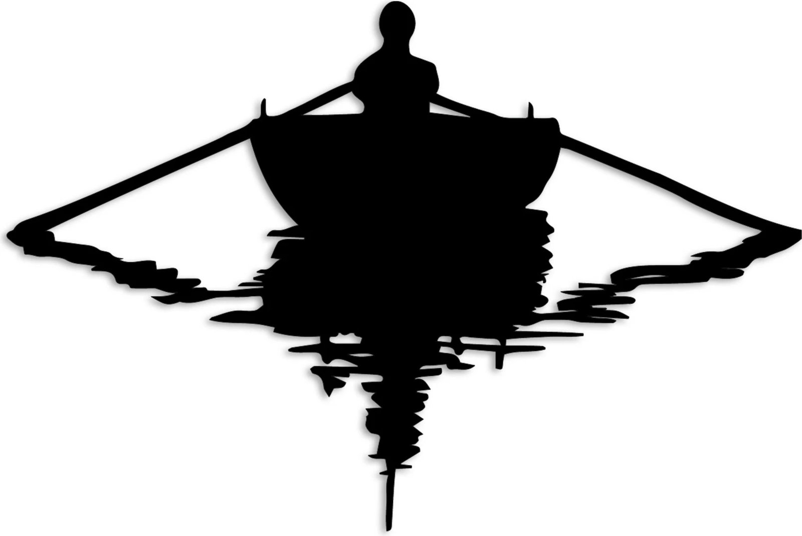 Aksesor dekorativ metalik për mur, Wallity, varkë