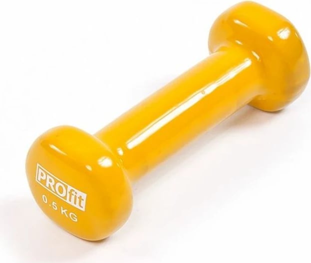 Peshë vinili PROfit 0.5kg, për meshkuj dhe femra, e verdhë