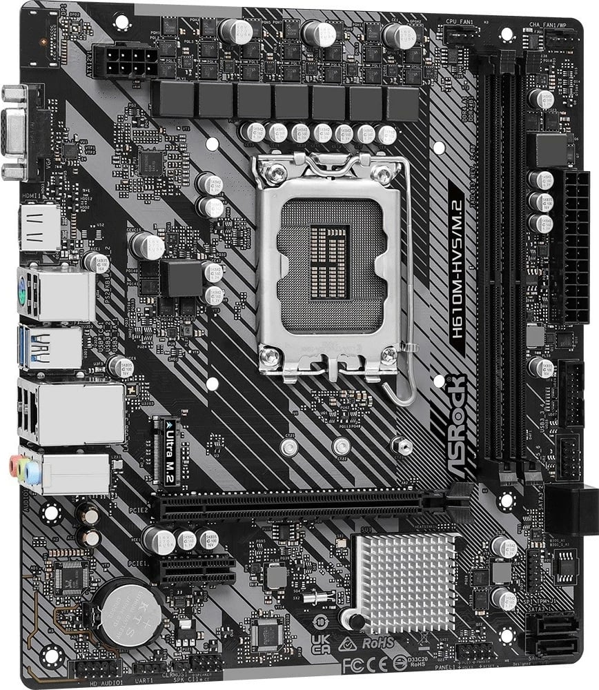 Pllakë amë ASRock H610M-HVS/M.2 R2.0, LGA1700, DDR4, mATX