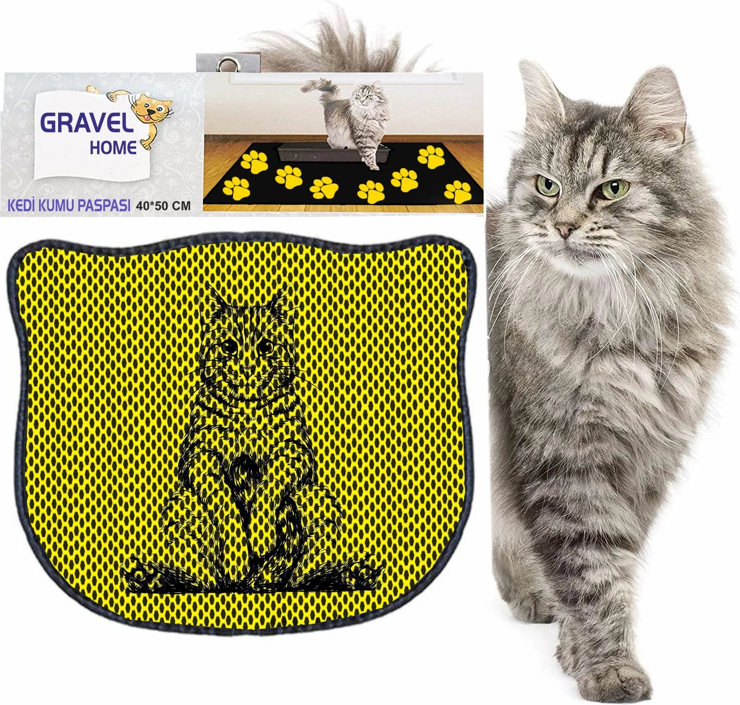 Tapet për rërë mace, shumëngjyrësh, Kdkafa0024