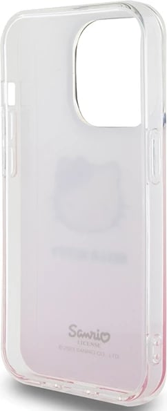 Mbështjellës Hello Kitty IML Gradient Electrop Kitty Head për iPhone 15 Pro, rozë