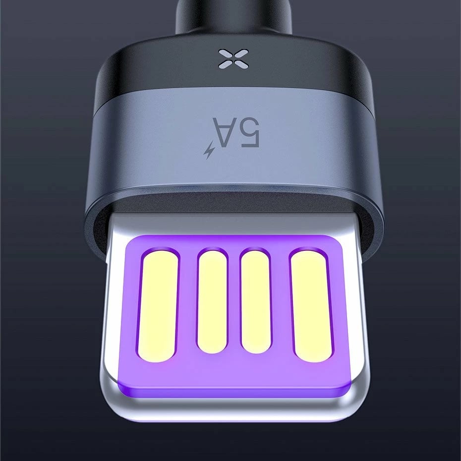 Kabllo Baseus Cafule CATKLF-PG1, USB-A në USB-C, 1m, 40W, Gri-e zezë