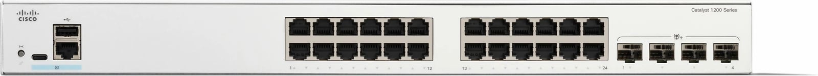 Switch Cisco Catalyst 1200-24T-4X, 24 porta GE, 4x10GE SFP+, i bardhë