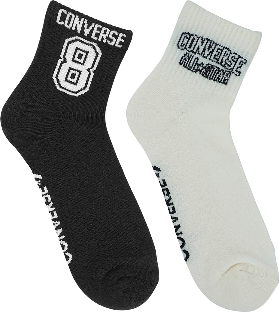 Çorape Converse unisex, të bardha, të zeza
