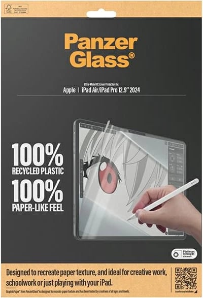 Folie mbrojtëse PanzerGlass GraphicPaper për iPad Air 13"/iPad Pro 12.9" 2024, ndjesi letre, antibakteriale