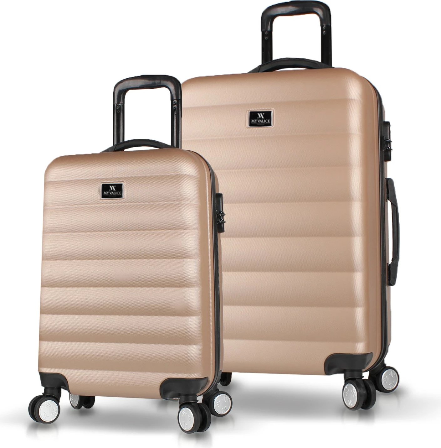 Set valixhesh (2 copë), ngjyrë ari, Zoozie Bags, 6483